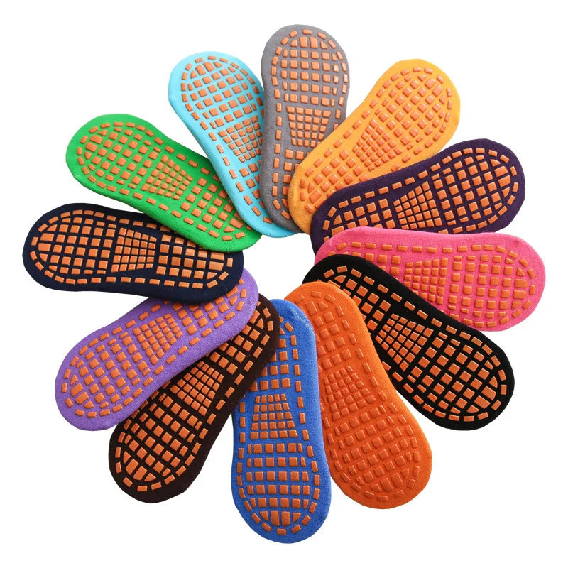 Cotton Kids &amp; Adults Anti-Slip Trampoline Socks