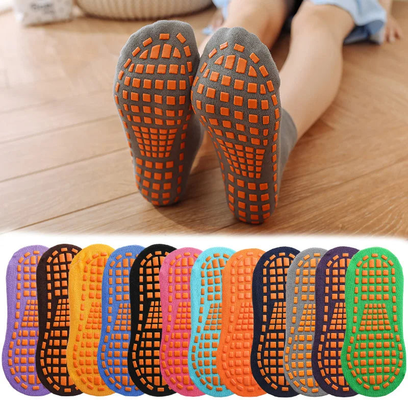 Cotton Kids &amp; Adults Anti-Slip Trampoline Socks