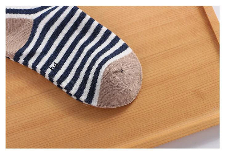 5 Pairs/Lot Kids Soft Cotton Socks Boy Girl Baby Infant Fashion Stripe Warm For Autumn Winter 0-8 Years Children Cartoon Socks