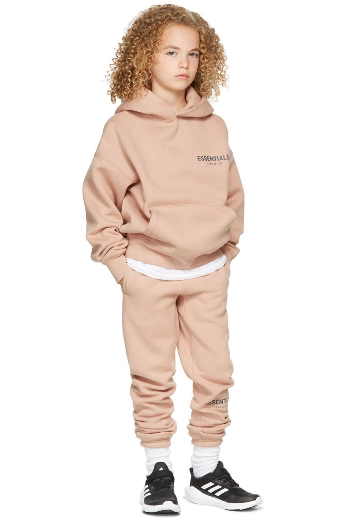 Trendy brand children's clothing Essentials autumn and winter suit men's and children's high street loose hooded fleece sweatpants