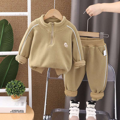 Boys' suit winter clothing new baby boy autumn and winter sports two-piece set,