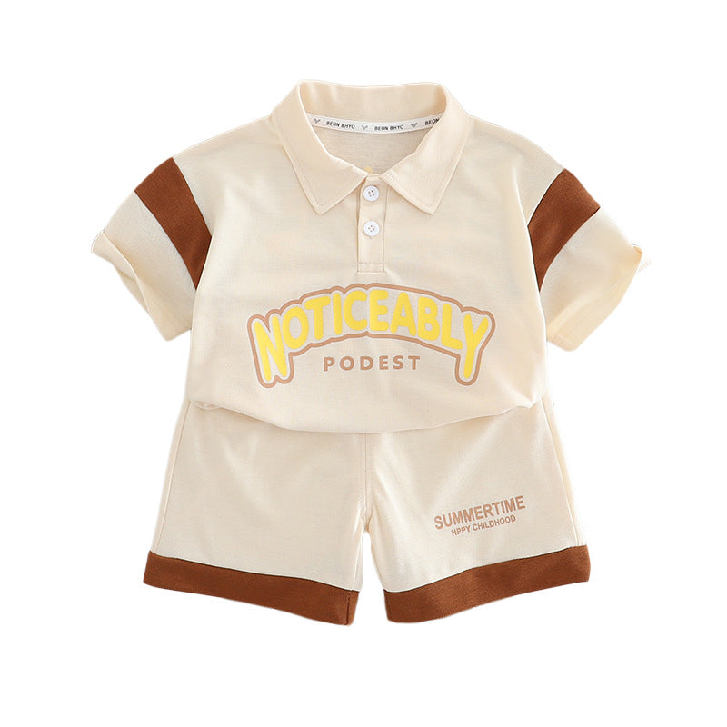 Boy's Set - English Polo Shirt & Matching Shorts