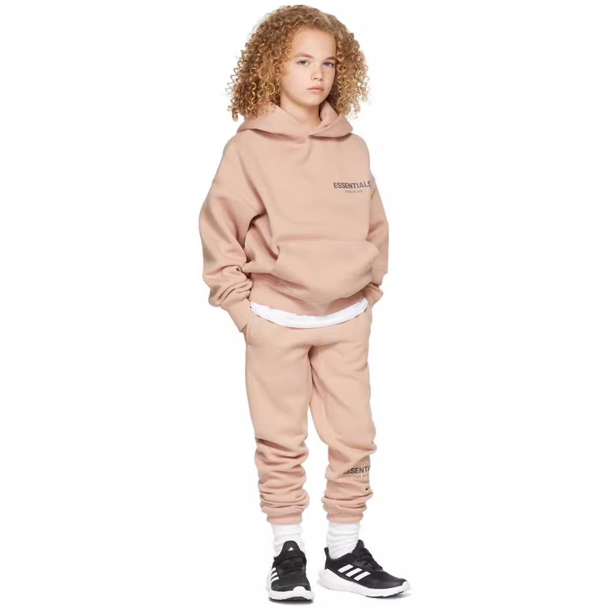 Trendy brand children's clothing Essentials autumn and winter suit men's and children's high street loose hooded fleece sweatpants