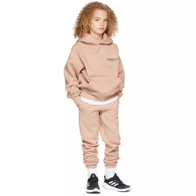 Trendy brand children's clothing Essentials autumn and winter suit men's and children's high street loose hooded fleece sweatpants