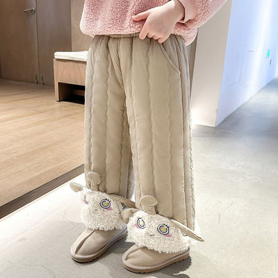 Girls' cotton pants autumn and winter models,Egg  Velvet Cotton Pants for Children