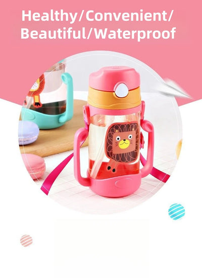 Kids Water Bottle with Straw – Portable Travel Cup for Children