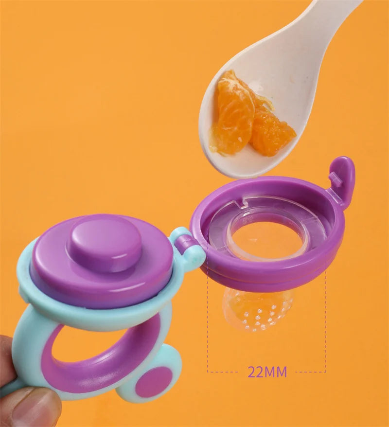 🍼 Baby Teether Nipple Fruit Food Feeder – Pacifier Clip BPA Free