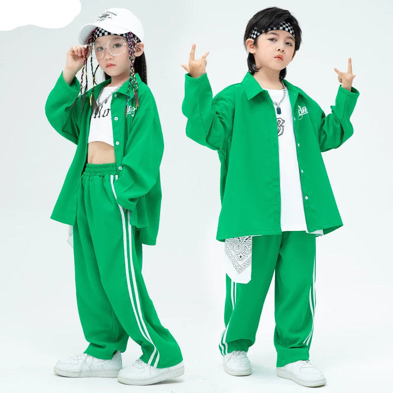 Streetwear Boys &amp; Girls Hip Hop Loose Shirt &amp; Sweatpants Set