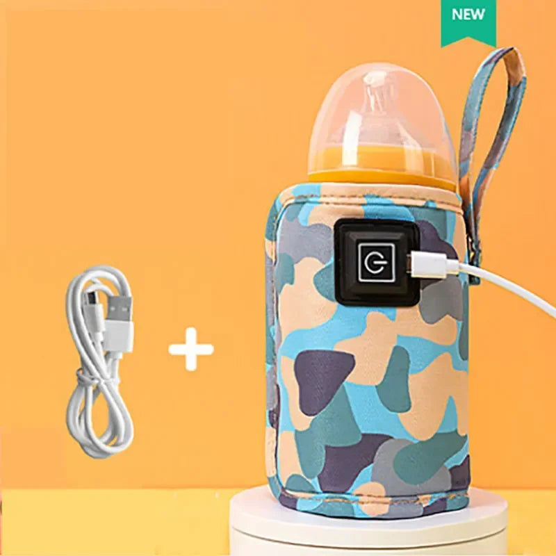 USB Milk Water Warmer Stroller Insulated Bag Baby Nursing Bottle Heater Safe Kids Supplies for Infant Outdoor Travel Accessories