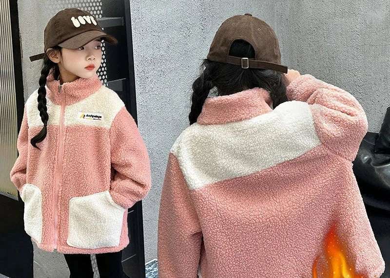 Children's Lamb Wool Warm Jacket – Cozy &amp; Stylish