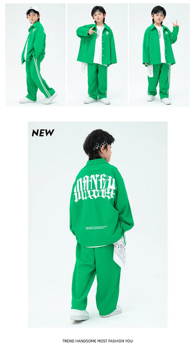 Streetwear Boys &amp; Girls Hip Hop Loose Shirt &amp; Sweatpants Set