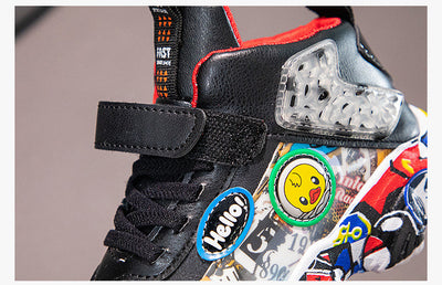 Kids Cartoon Graffiti Sneakers - Stylish & Comfortable