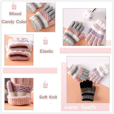 Winter Autumn Soft Knitted Baby Gloves