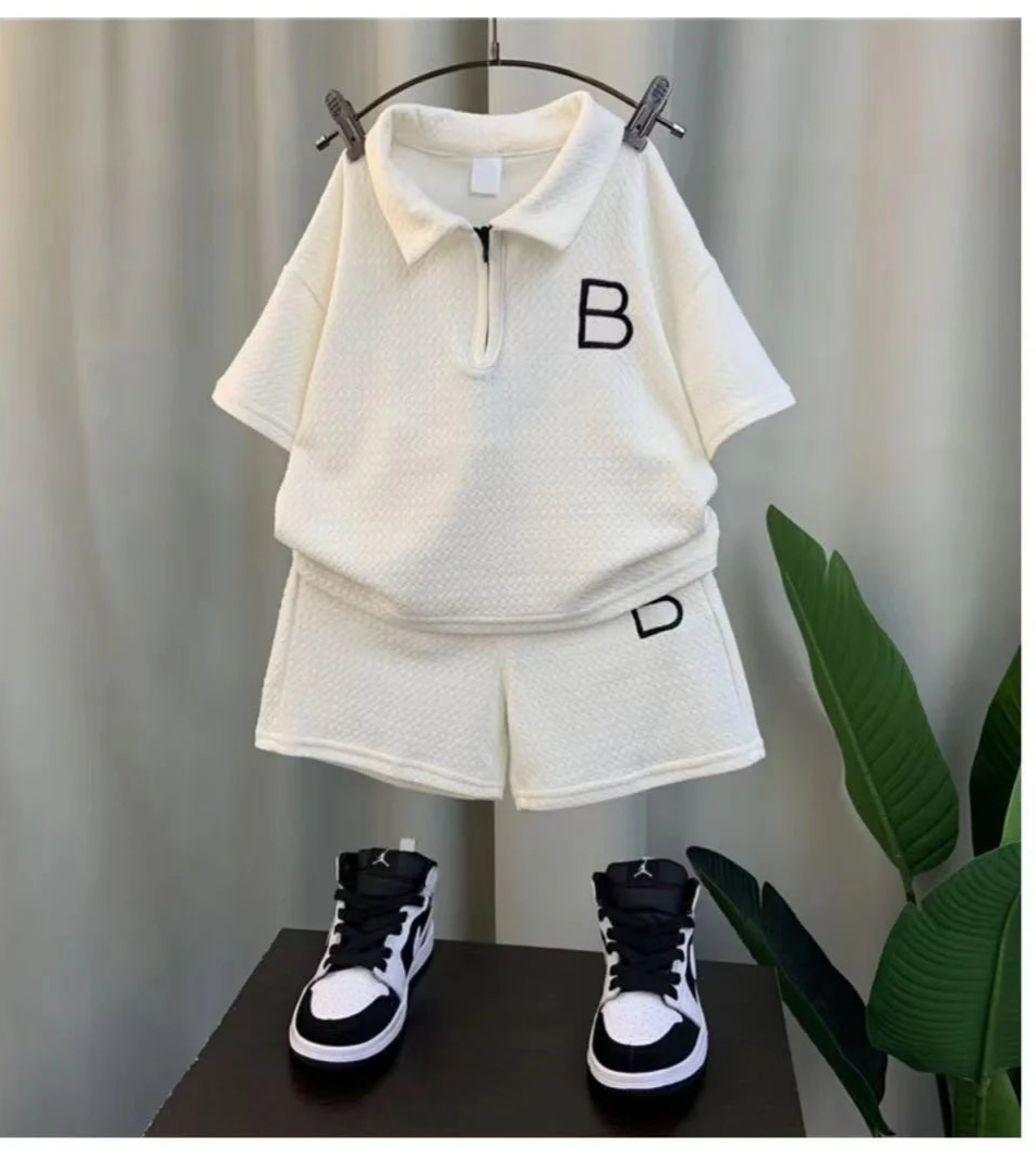 Summer Boys' Tracksuit Set - T-Shirt &amp; Shorts (2PCS)