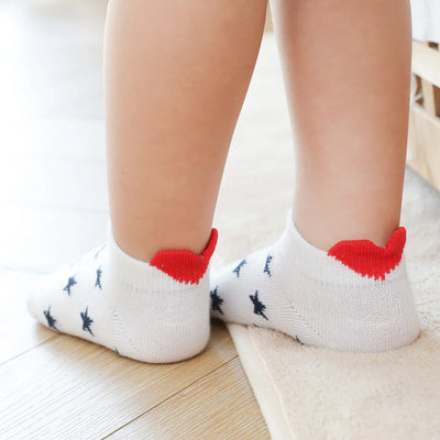 JhonTang - 5 Pairs Cute Heart Mesh Socks for Kids