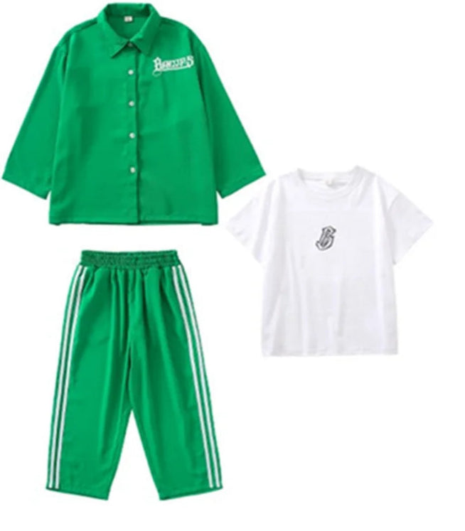 Streetwear Boys &amp; Girls Hip Hop Loose Shirt &amp; Sweatpants Set