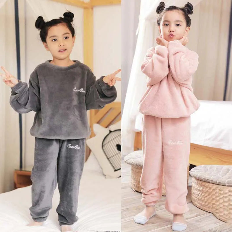 Soft Pajamas Sets for Kids Boys Girls Long Sleeves Pants