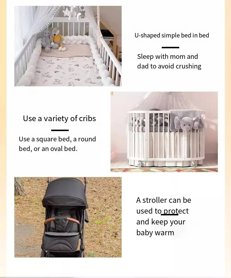 Braided Bed Rail - Protection and Comfort for Baby