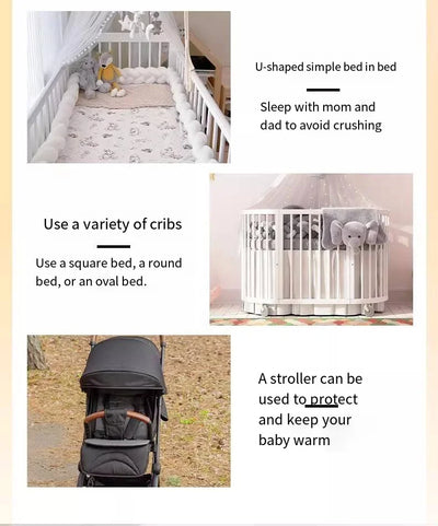 Braided Bed Rail - Protection and Comfort for Baby