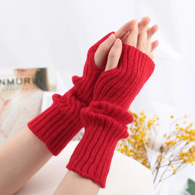 Long Fingerless Knitted Gloves – Gothic &amp; Kawaii Style