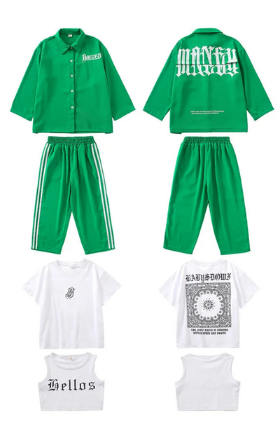 Streetwear Boys &amp; Girls Hip Hop Loose Shirt &amp; Sweatpants Set