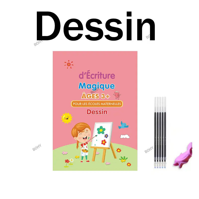 ✍️ BOHY Reusable 3D Handwriting Copybook – Numbers 0–10