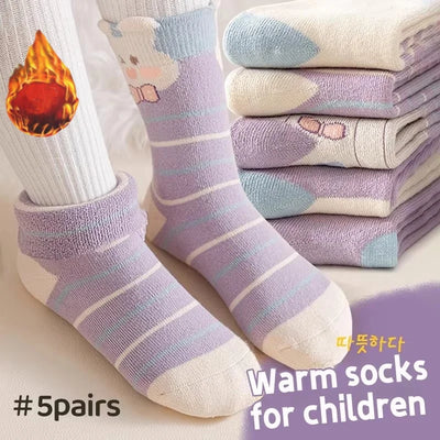 Girls' Winter Socks – Warm, Soft &; Adorable ❄️🧦