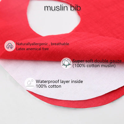 3-Piece Baby Muslin Cotton &; Bamboo Bib Set – Soft, Stylish & Practical