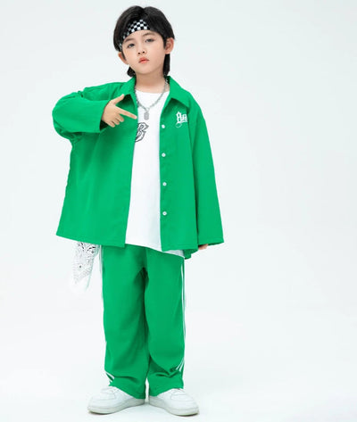 Streetwear Boys &amp; Girls Hip Hop Loose Shirt &amp; Sweatpants Set