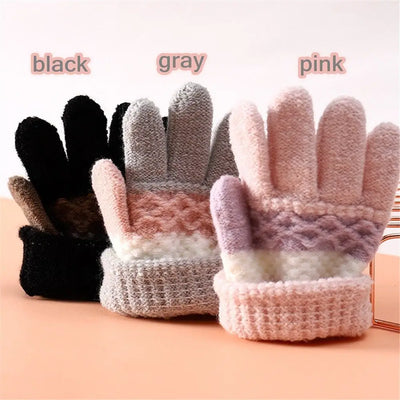 Winter Autumn Soft Knitted Baby Gloves