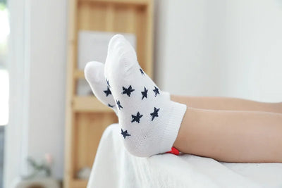 JhonTang - 5 Pairs Cute Heart Mesh Socks for Kids