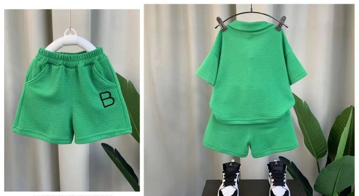 Summer Boys' Tracksuit Set - T-Shirt &amp; Shorts (2PCS)