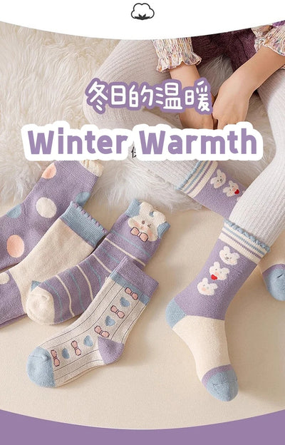 Girls' Winter Socks – Warm, Soft &; Adorable ❄️🧦