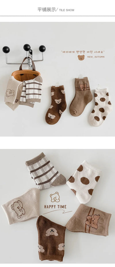 Cute Bear Cotton Socks for Kids