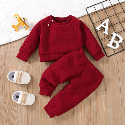 7 Colors Newborn Baby Girl/Boy Clothes Set - Solid Color Top &Pants (1-3 Years)