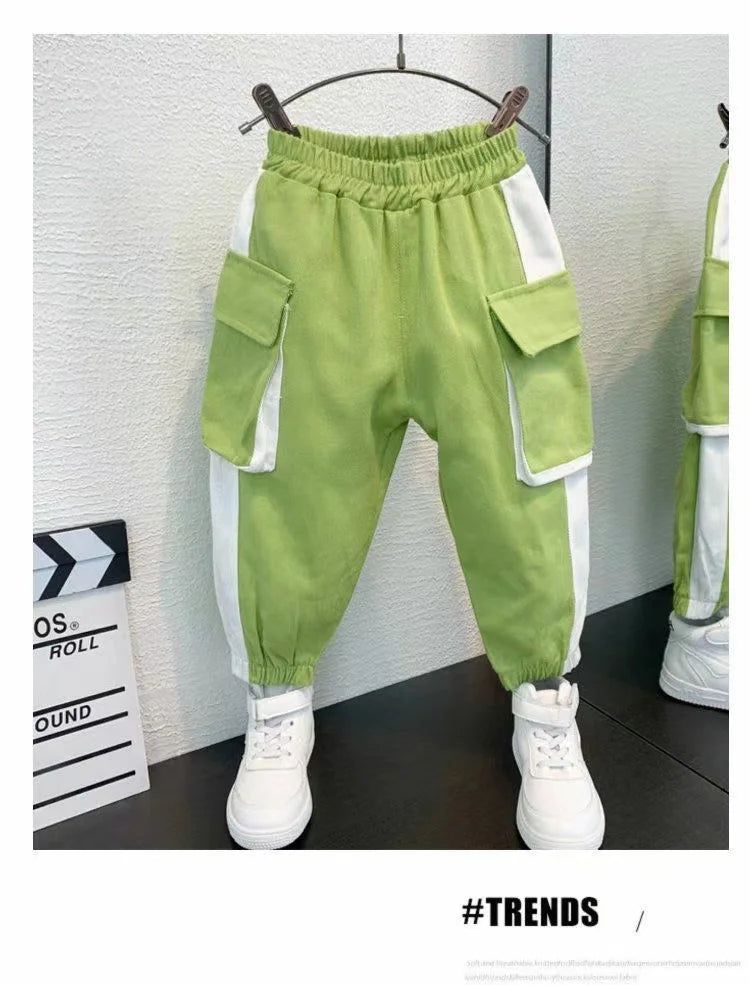 Kids Boys Jacket ; Pants Set – Casual Sportswear for Spring  Autumn