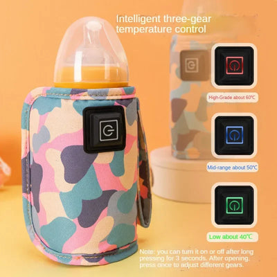 USB Milk Water Warmer Stroller Insulated Bag Baby Nursing Bottle Heater Safe Kids Supplies for Infant Outdoor Travel Accessories