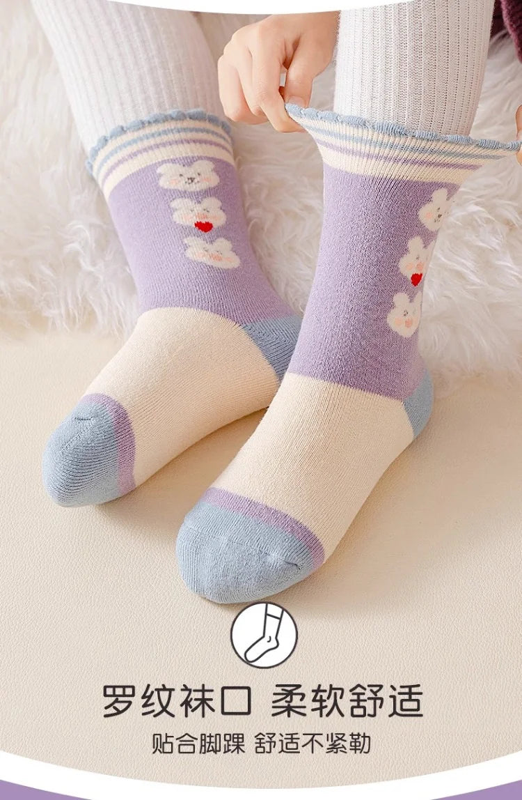 Girls' Winter Socks – Warm, Soft &; Adorable ❄️🧦