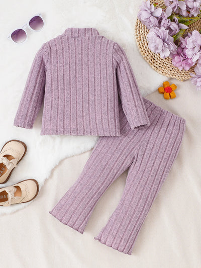 Girl Baby Turtleneck Set - 1-3 Years