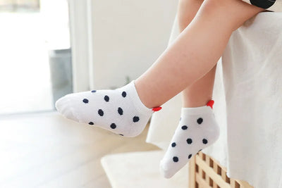 JhonTang - 5 Pairs Cute Heart Mesh Socks for Kids