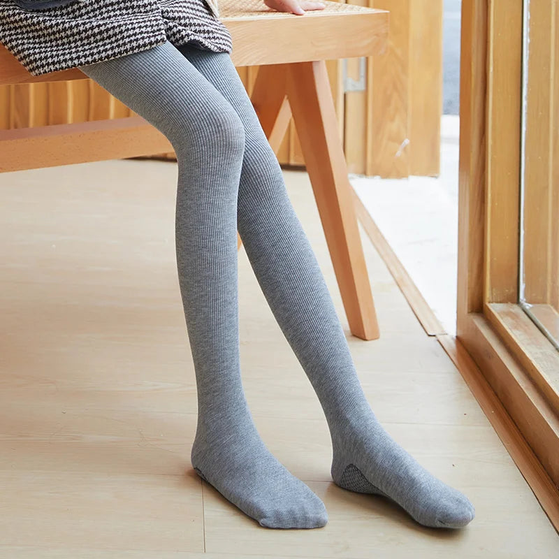 Girls' Striped Winter Tights – Warm, Cozy &Non-Slip ❄️🧦