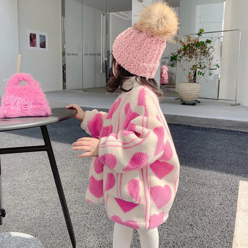 Plush Winter Jacket for Girls – Warm &amp; Stylish