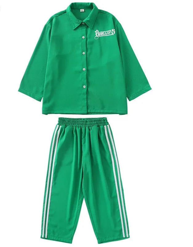 Streetwear Boys &amp; Girls Hip Hop Loose Shirt &amp; Sweatpants Set