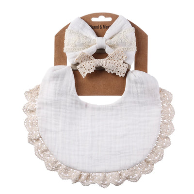 3-Piece Baby Muslin Cotton &; Bamboo Bib Set – Soft, Stylish & Practical